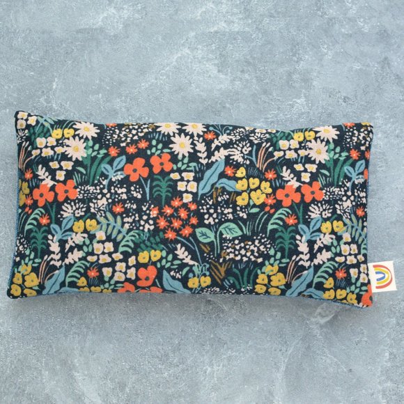 Rifle Paper Co. Weighted Eye Pillow in Meadow Black Canvas - Picture 3 of 5